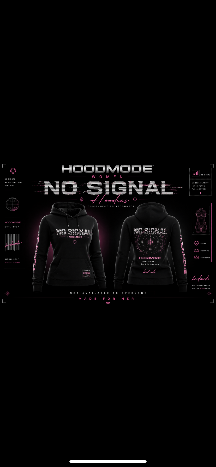 HOODMODE “No Signal” Women’s Hoodie