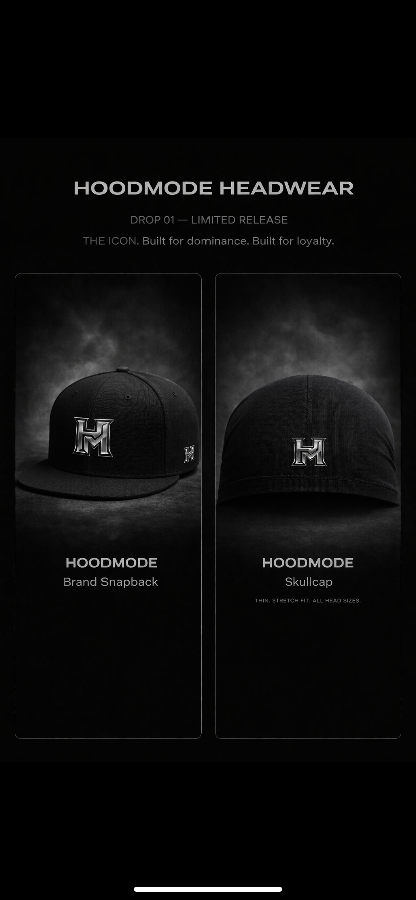 HOODMODE SNAPBACK/SKULLCAP