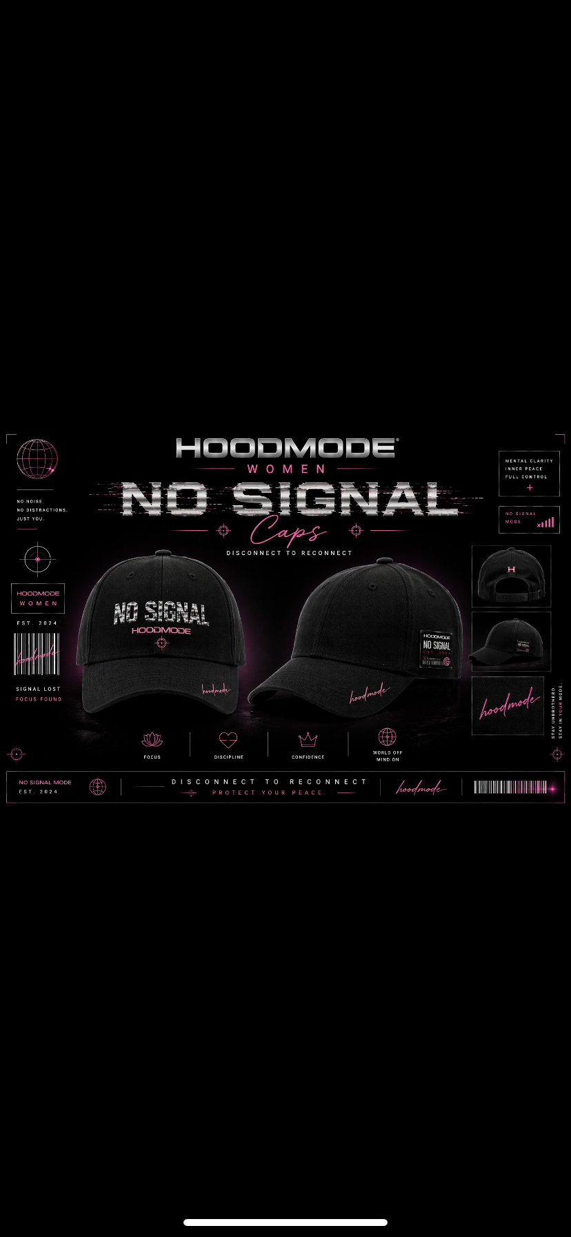 HOODMODE “No Signal” Women’s Caps