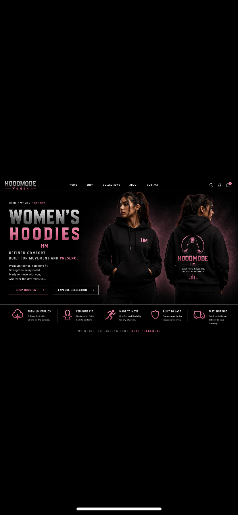 HOODMODE “Midnight Edition” Women’s Hoodies